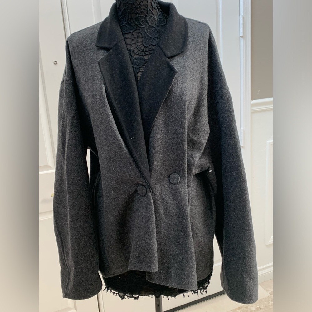 Givenchy Wool Wrap Coat Size 40